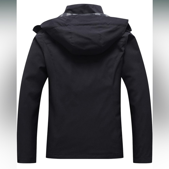 OTU Women's Waterproof Rain Jacket Lightweight Hooded Raincoat - Picture 2 of 7